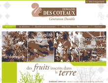 Tablet Screenshot of domaine-coteaux.com